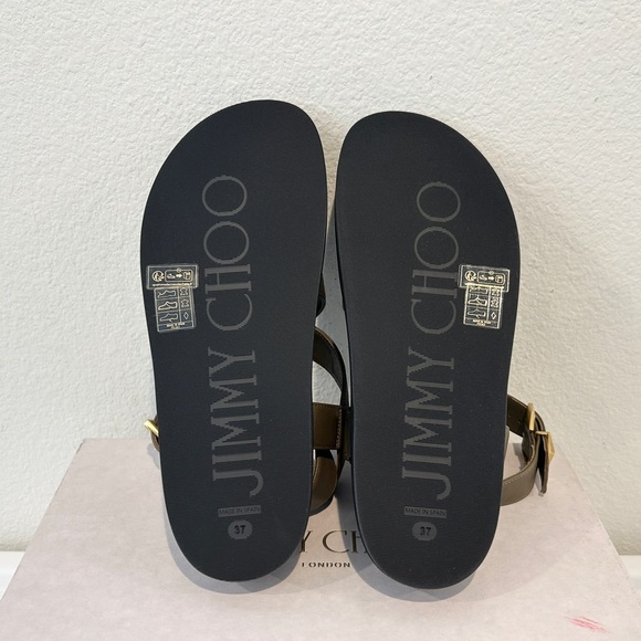 JIMMY CHOO Blaise stud-embellished leather sandals, Size 37, New in Box - Picture 4 of 6